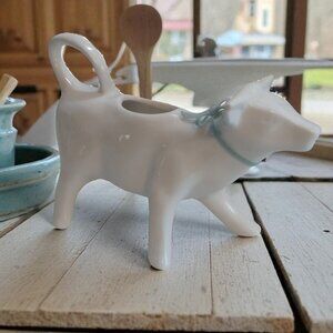 Whiteware Ceramic Cow Milk/Creamer-
